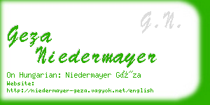 geza niedermayer business card